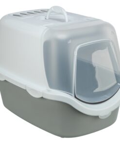 TRIXIE KATTENBAK VICO OPEN TOP MET KAP LICHTGRIJS / WIT