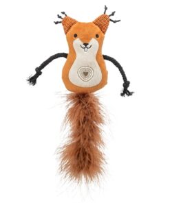 TRIXIE EEKHOORN PLUCHE MET VEERSTAART MET CATNIP