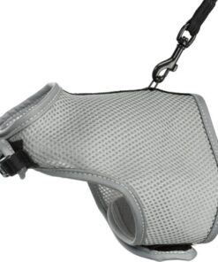 TRIXIE SOFTTUIG KAT MET RIEM GRIJS