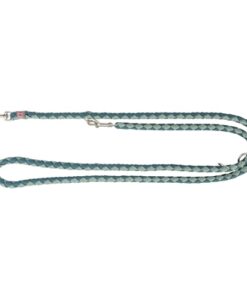 TRIXIE HONDENRIEM CAVO VERSTELBAAR PETROL / SALIE GROEN