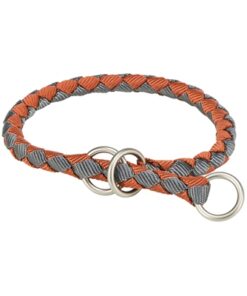 TRIXIE HALSBAND HOND CAVO HALFSLIP ROEST / GRAFIET GRIJS