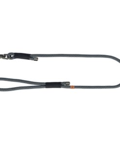 TRIXIE HONDENRIEM SOFT ROPE ZWART / GRIJS