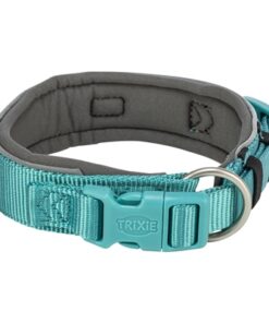 TRIXIE HALSBAND HOND PREMIUM EXTRA BREED AQUA / GRAFIET GRIJS