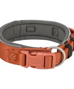 TRIXIE HALSBAND HOND PREMIUM EXTRA BREED ROEST / GRAFIET GRIJS