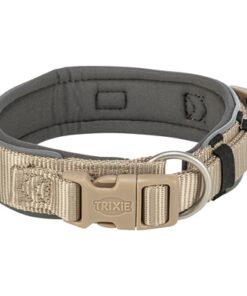 TRIXIE HALSBAND HOND PREMIUM EXTRA BREED ZAND / GRAFIET GRIJS