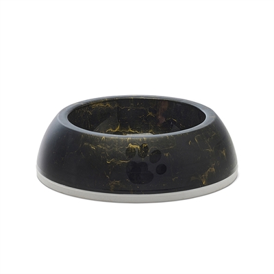 SAVIC VOERBAK DELICE 2 MARBLE ZWART / GOUD