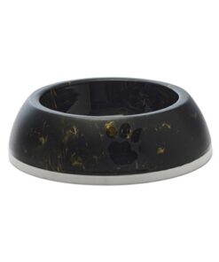SAVIC VOERBAK DELICE 3 MARBLE ZWART / GOUD