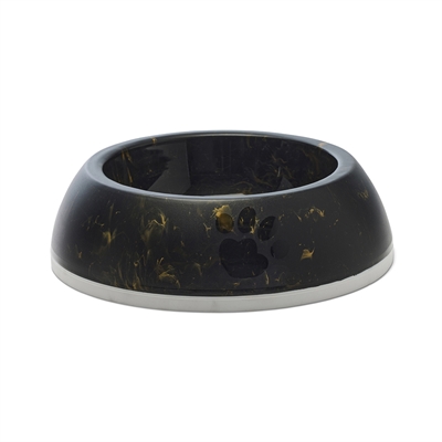 SAVIC VOERBAK DELICE 3 MARBLE ZWART / GOUD