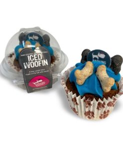 THE BARKING BAKERY CAROB WOOFIN MET BLAUW GLAZUUR