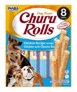 INABA DOG CHURU ROLLS CHICKEN RECIPE WRAPS WITH CHEESE