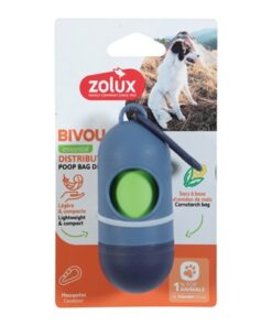 ZOLUX BVK POEPZAKHOUDER + 15 POEPZAKJES BLAUW