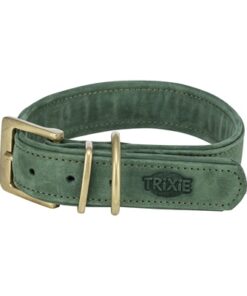 TRIXIE HALSBAND HOND PURE LEER SALIEGROEN