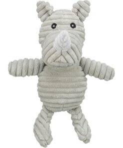 TRIXIE NEUSHOORN RIBSTOF PLUCHE GRIJS