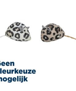 TRIXIE PLUCHE MUIS PANTERPRINT MET KATTENKRUID / CATNIP ASSORTI