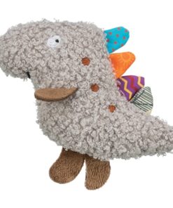 TRIXIE DINO PLUCHE MET KATTENKRUID / CATNIP GRIJS