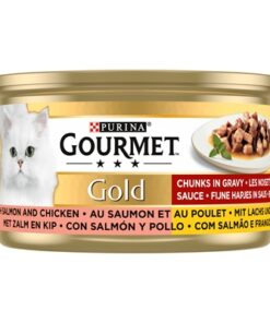 GOURMET GOLD FIJNE HAPJES ZALM / KIP