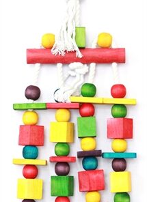 HAPPY PET SPEELGOED BLOCK N BEADS PAPEGAAI