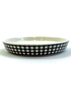 HAPPY PET TABBY PATCH VOERBAK KAT RUIT KERAMISCH ZWART / WIT