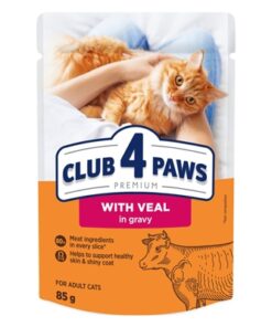 CLUB 4 PAWS PREMIUM ADULT VEAL IN GRAVY POUCH