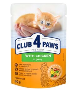 CLUB 4 PAWS PREMIUM KITTEN CHICKEN IN GRAVY POUCH
